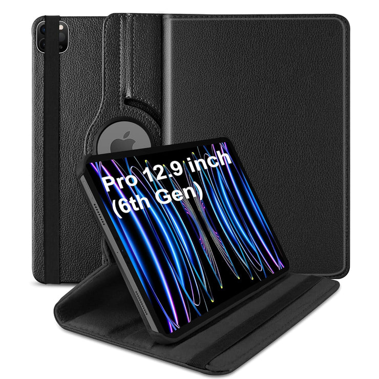 IPad Pro 12.9 inch 6th Gen (2022) Rotating Faux Leather Case