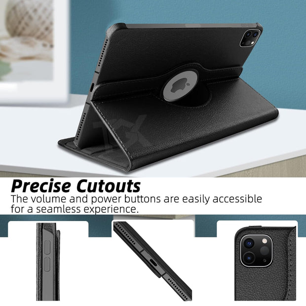 IPad Pro 12.9 inch 6th Gen (2022) Rotating Faux Leather Case