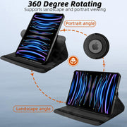 IPad Pro 12.9 inch 6th Gen (2022) Rotating Faux Leather Case