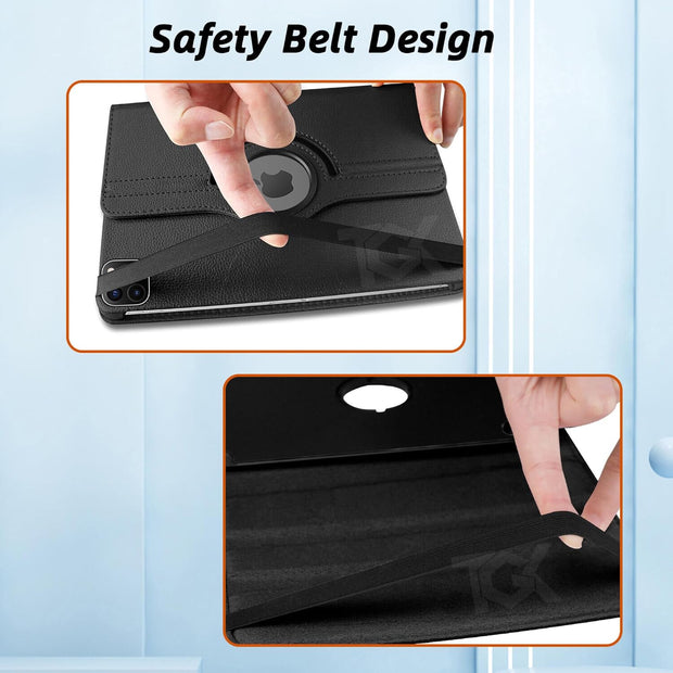 IPad Pro 12.9 inch 6th Gen (2022) Rotating Faux Leather Case