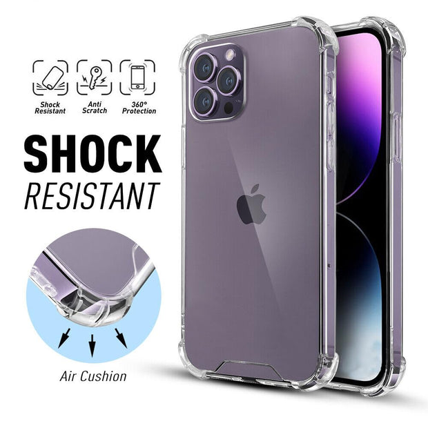 iPhone 11 PRO Hard Back Shock Proof Silicone Bumper Cover Case  (TPU+Polycarbonate | Transparent)