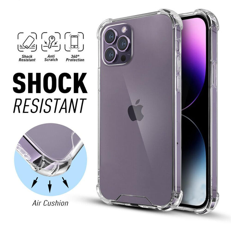 iPhone 11 PRO Hard Back Shock Proof Silicone Bumper Cover Case  (TPU+Polycarbonate | Transparent)
