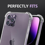 iPhone 11 PRO Hard Back Shock Proof Silicone Bumper Cover Case  (TPU+Polycarbonate | Transparent)