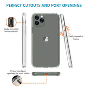 iPhone 11 Pro Max Case Clear Transparent Shockproof Protective Phone Soft Silicone Slim Cover for iPhone 11 Pro Max (Transparent)