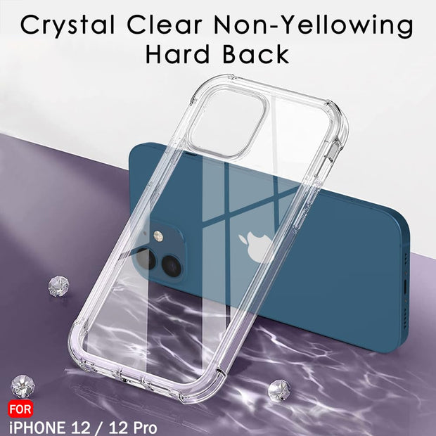 iPhone 12/12 PRO Crystal Clear Back Cover Case | Shock Proof Design | Transparent Back Cover Case for iPhone 12/12 PRO (Transparent Bumper)