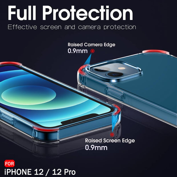 iPhone 12/12 PRO Crystal Clear Back Cover Case | Shock Proof Design | Transparent Back Cover Case for iPhone 12/12 PRO (Transparent Bumper)
