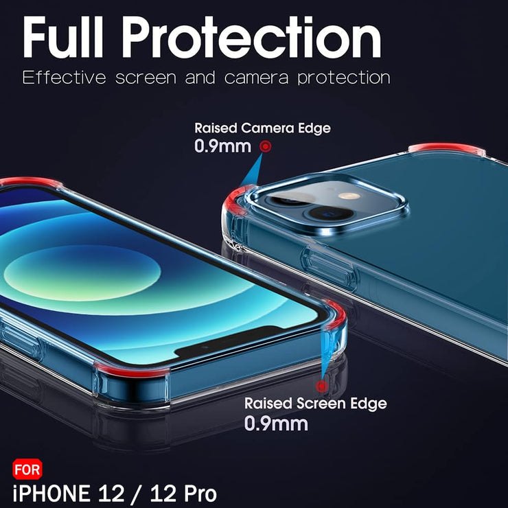 iPhone 12/12 PRO Crystal Clear Back Cover Case | Shock Proof Design | Transparent Back Cover Case for iPhone 12/12 PRO (Transparent Bumper)
