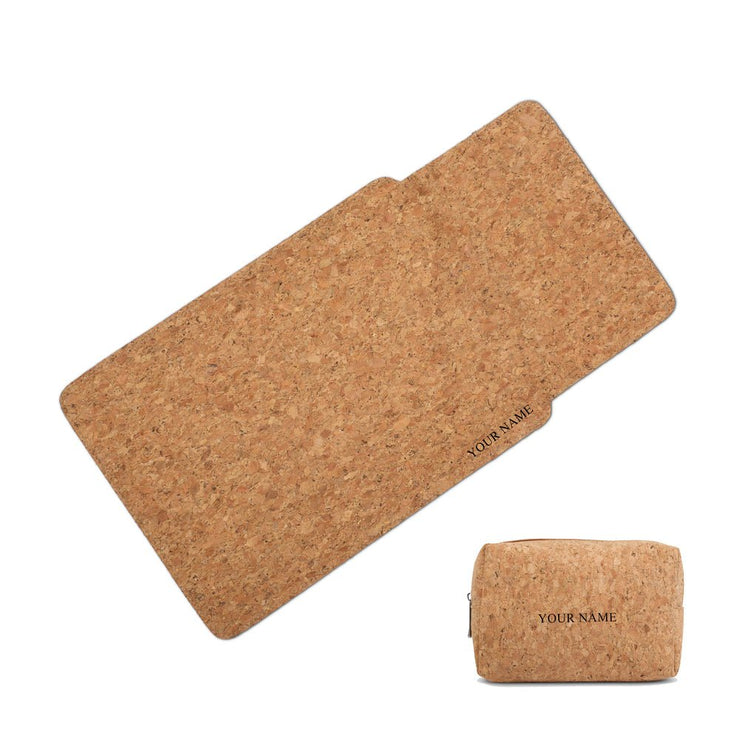 13" Laptop Sleeve With Pouch (Plain Cork) - Enthopia