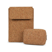 13" Laptop Sleeve With Pouch (Plain Cork) - Enthopia