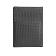 13" Vegan Leather Laptop Sleeve (Criss-Cross Grey) - Enthopia