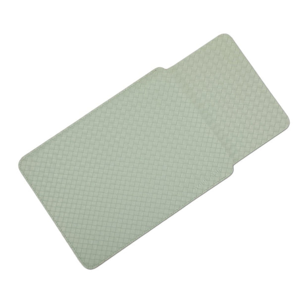 13" Vegan Leather Laptop Sleeve (Criss-Cross Mint) - Enthopia
