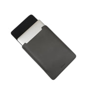 13" Vegan Leather Laptop Sleeve (Dark Grey) - Enthopia