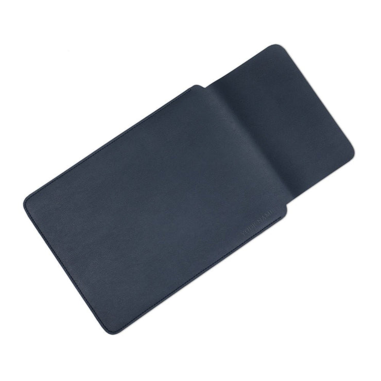 13" Vegan Leather Laptop Sleeve (Navy Blue) - Enthopia