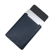 13" Vegan Leather Laptop Sleeve (Navy Blue) - Enthopia