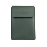 13" Vegan Leather Laptop Sleeve (Olive green) - Enthopia