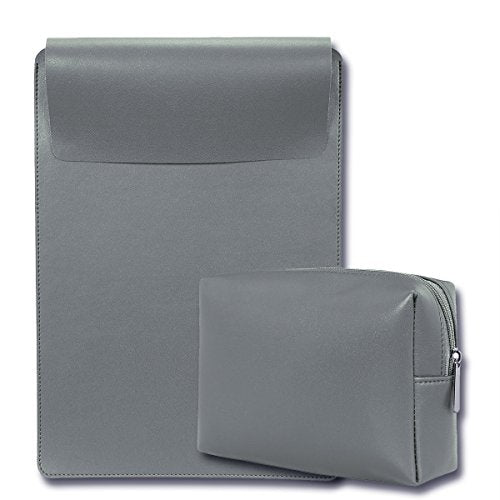 13" Vegan Leather Laptop Sleeve + Pouch - Enthopia