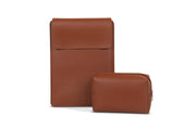 13" Vegan Leather Laptop Sleeve + Pouch - Enthopia