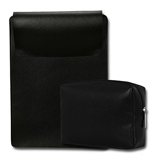 13" Vegan Leather Laptop Sleeve + Pouch - Enthopia