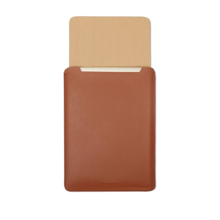 13" Vegan Leather Laptop Sleeve (Tan) - Enthopia