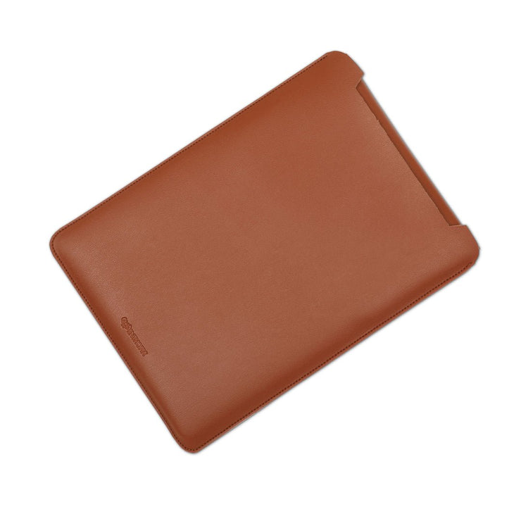 13" Vegan Leather Laptop Sleeve (Tan) - Enthopia