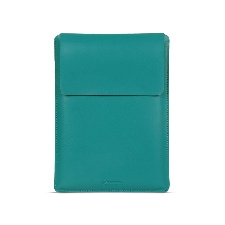 13" Vegan Leather Laptop Sleeve (Teal) - Enthopia