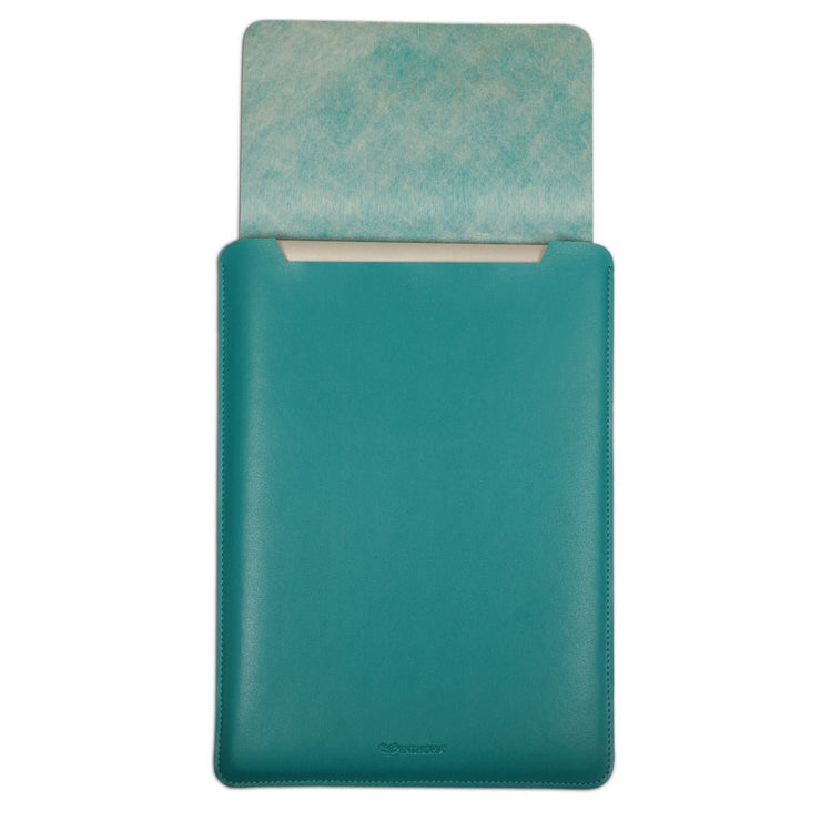 13" Vegan Leather Laptop Sleeve (Teal) - Enthopia