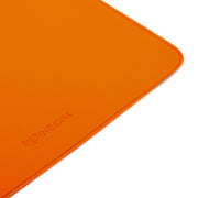 13" Vegan Leather Laptop Sleeve With Pouch (Neon Orange) - Enthopia