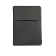 14" Vegan Leather Laptop Sleeve (Dark Olive Green) - Enthopia