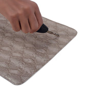 14" Vegan Leather Laptop Sleeve With Pouch (Snake Print 2) - Enthopia
