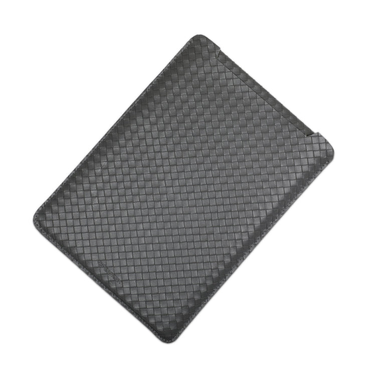 15" Vegan Leather Laptop Sleeve (Criss-Cross Grey) - Enthopia