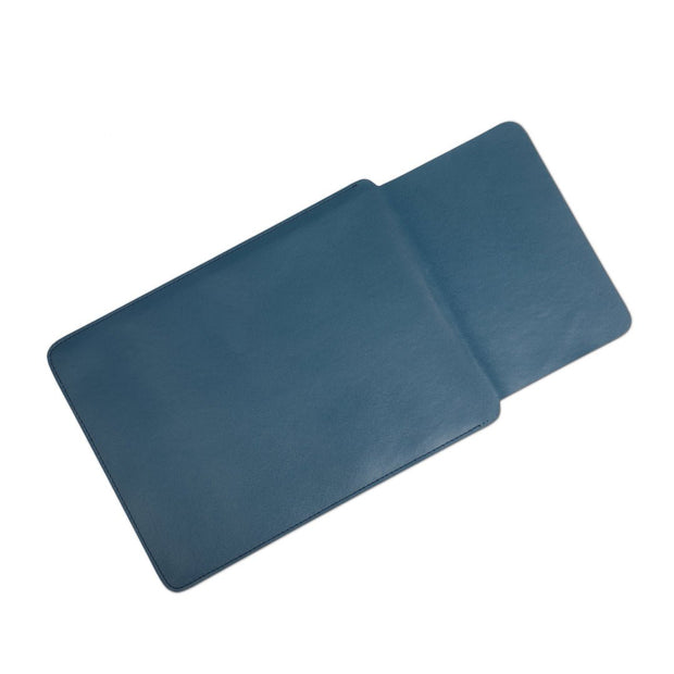 15" Vegan Leather Laptop Sleeve (Deep Sea Blue) - Enthopia