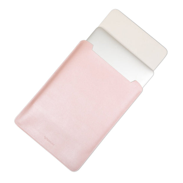 15" Vegan Leather Laptop Sleeve (Shimmer Pink) - Enthopia