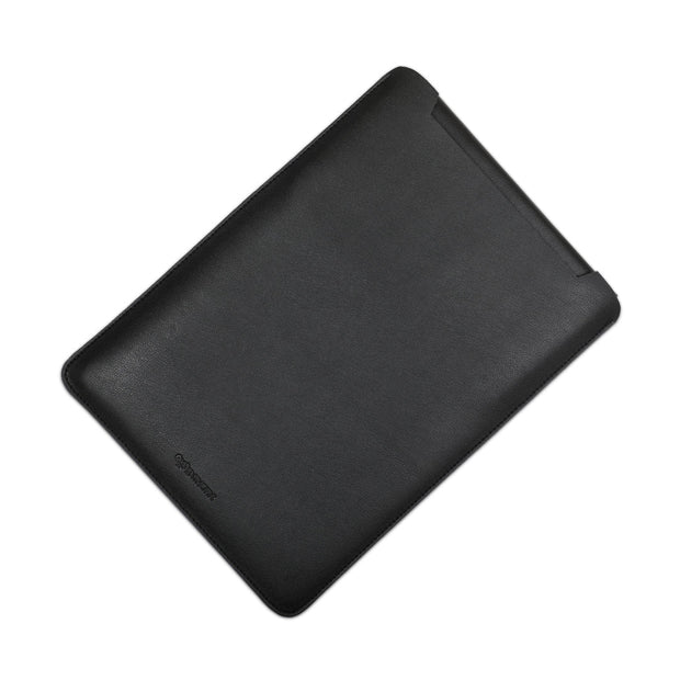 16" Vegan Leather Laptop Sleeve (Black) - Enthopia