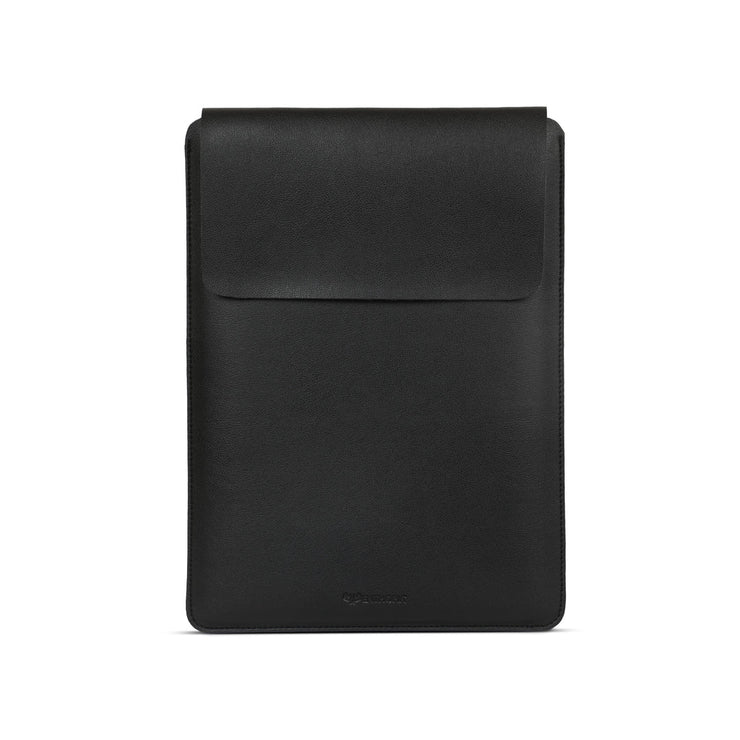 16" Vegan Leather Laptop Sleeve (Black) - Enthopia