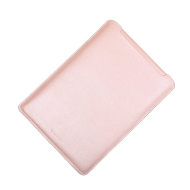 16" Vegan Leather Laptop Sleeve (Shimmer Pink) - Enthopia