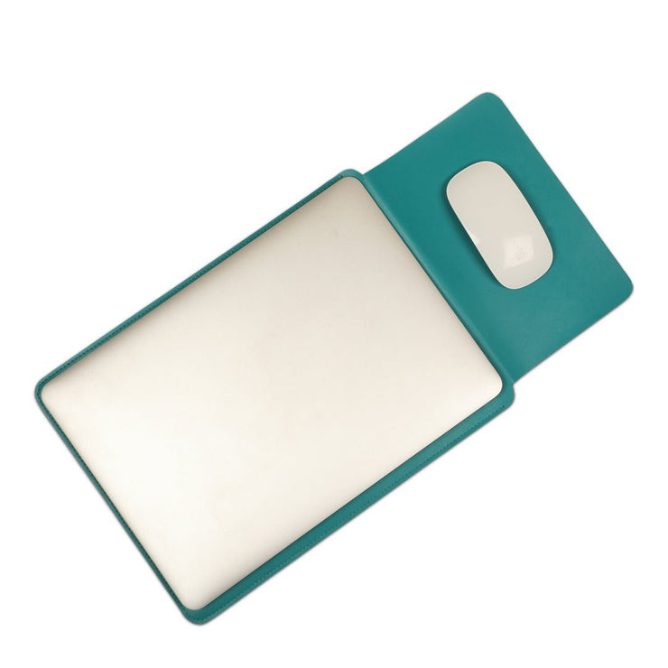16" Vegan Leather Laptop Sleeve (Teal) - Enthopia