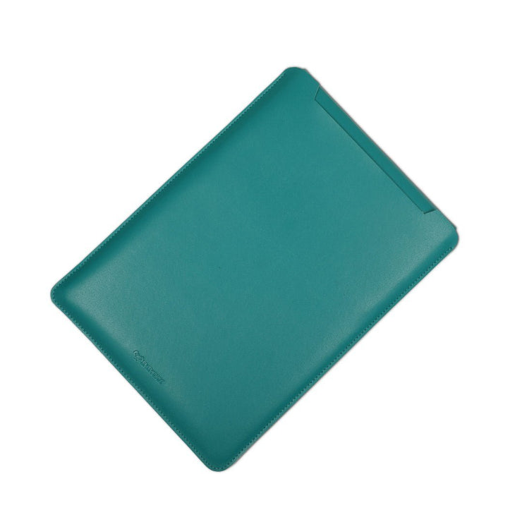 16" Vegan Leather Laptop Sleeve (Teal) - Enthopia