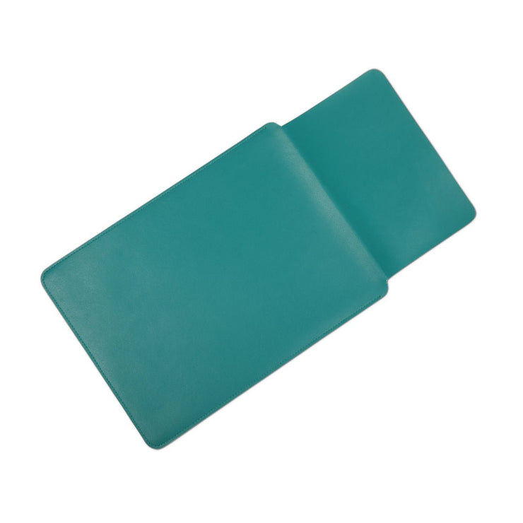 16" Vegan Leather Laptop Sleeve (Teal) - Enthopia