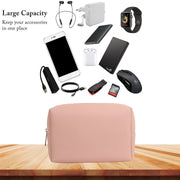16" Vegan Leather Laptop Sleeve With Pouch (Nude) - Enthopia
