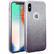 Glitter Silicone Slim Back Case Cover for Apple iPhone X with hole - Enthopia