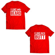 Couple Half Sleeve Round Neck T-Shirt - Beard - Enthopia