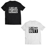 Couple Half Sleeve Round Neck T-Shirt - Beard - Enthopia