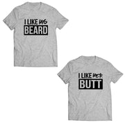 Couple Half Sleeve Round Neck T-Shirt - Beard - Enthopia