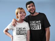 Couple Half Sleeve Round Neck T-Shirt - Beard - Enthopia