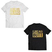 Couple Half Sleeve Round Neck T-Shirt - Beard - Enthopia