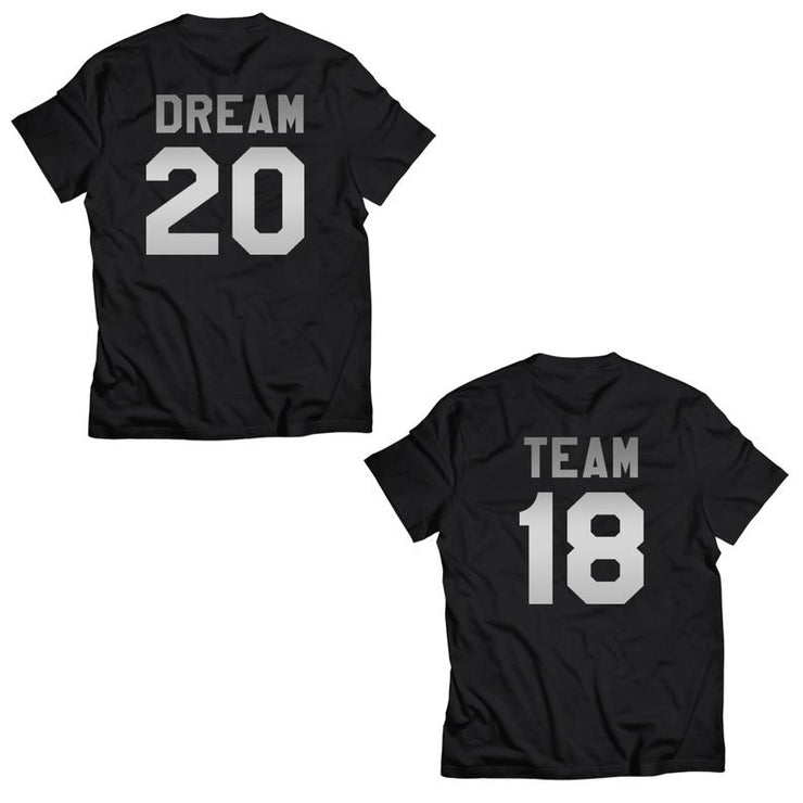 Couple Half Sleeve Round Neck T-Shirt - Dream Team - Enthopia