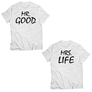 Couple Half Sleeve Round Neck T-Shirt - Good Life - Enthopia