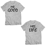 Couple Half Sleeve Round Neck T-Shirt - Good Life - Enthopia