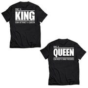 Couple Half Sleeve Round Neck T-Shirt - King Queen - Enthopia