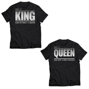 Couple Half Sleeve Round Neck T-Shirt - King Queen - Enthopia